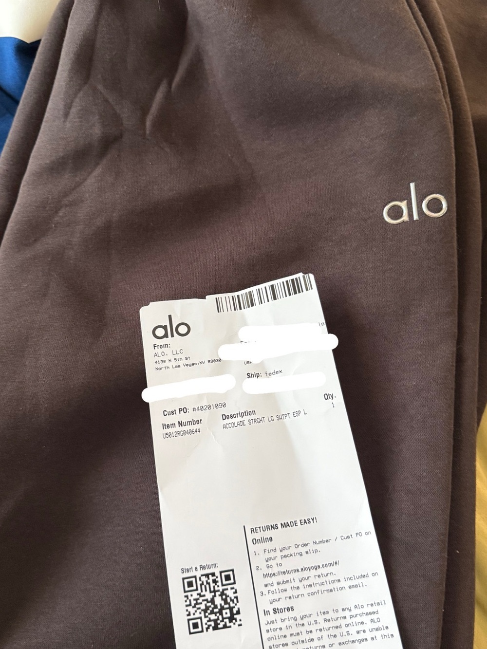 Alo Brown Sweatpants - Alo Brand